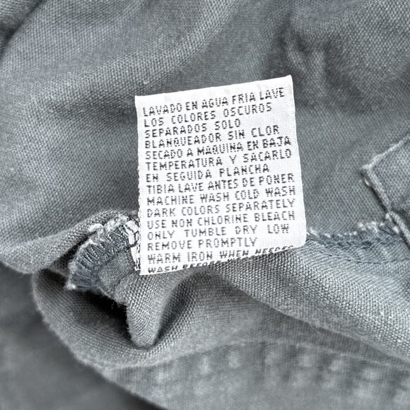 Vintage PB & Co Hunting Vest Mens Large Green Gray Button Up Hook & Loop Pockets - Picture 7 of 7